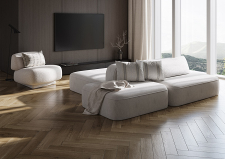 Кварц-виниловая плитка Fargo Паркет клеевой Дуб Робуста 22-81996-9 крашеная фаска